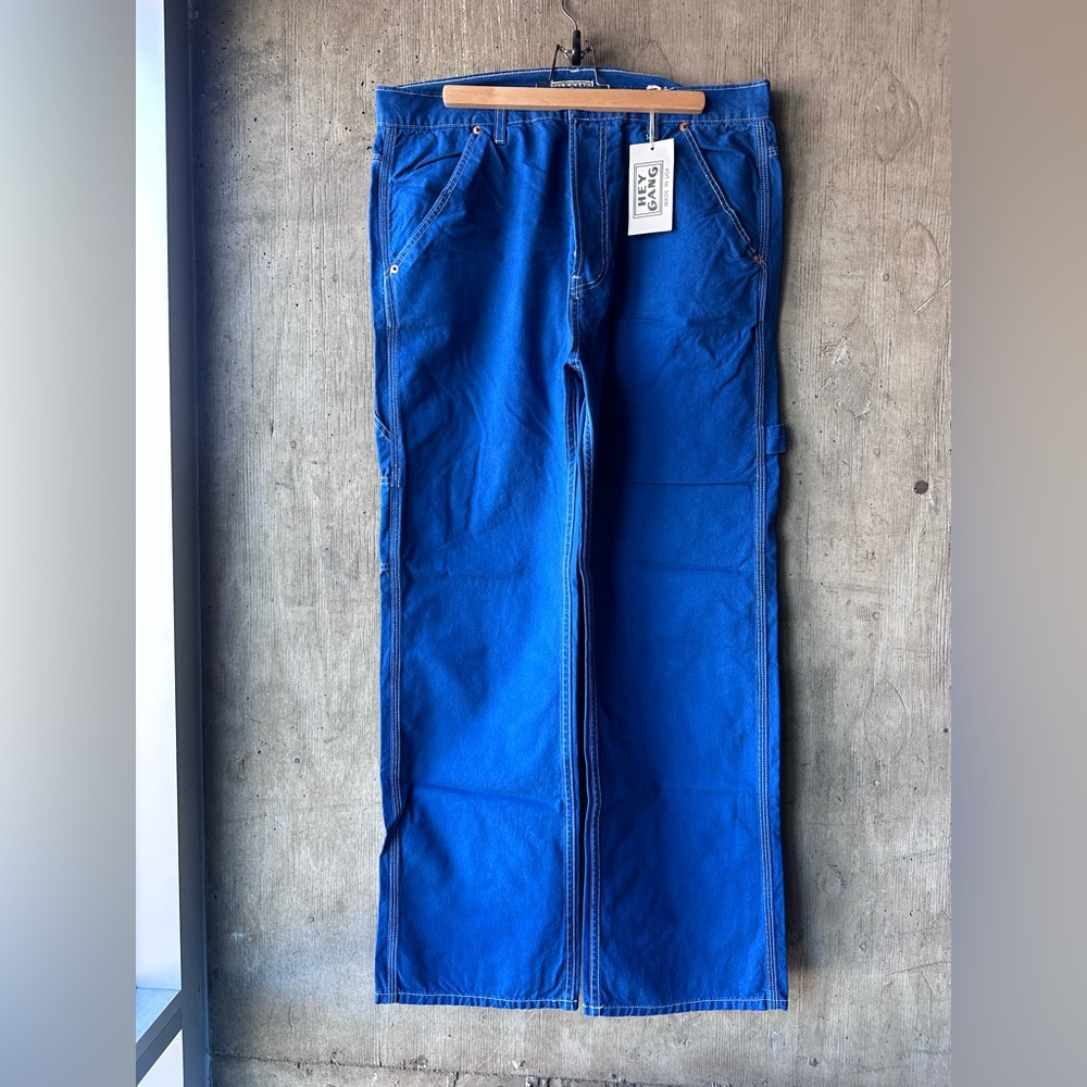 Hey Gang Cobalt Painters Pants NWT Blue Straight Leg Women's  Workwear Matisse
